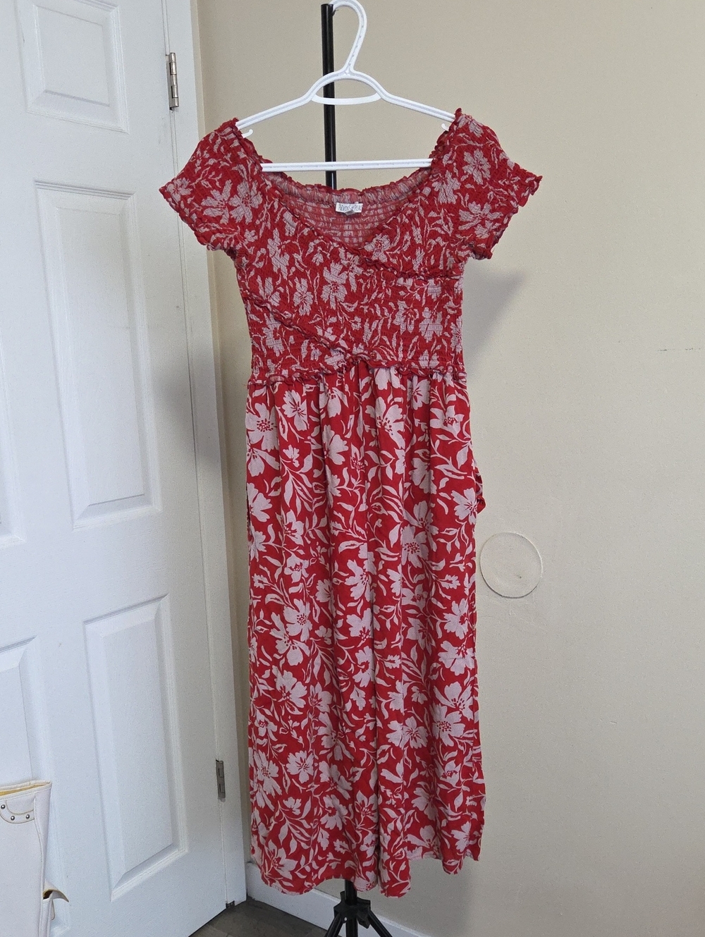 Patrons of Peace Red Floral Midi Jumpsuit